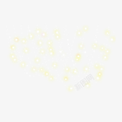 星星灯串淡黄色的的荧光灯串矢量图高清图片