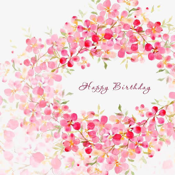 水彩花环png免抠素材_88icon https://88icon.com 卡通 手绘 插画 文艺 水彩 粉色 花卉 花环