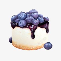 蓝莓口味蓝莓烤面包手绘画片高清图片
