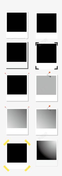 照片排列黑白相框高清图片
