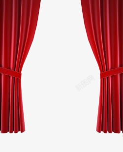 舞台幕简约的红幕帘高清图片