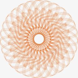 橙色螺旋花纹图案素材