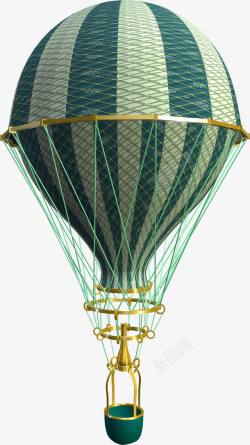 绿色网状热气球素材