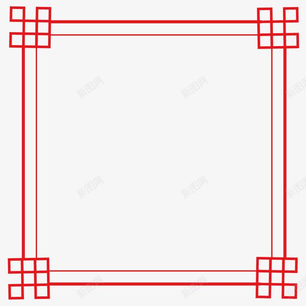 红色方形边框png免抠素材_88icon https://88icon.com 扁平 方形 正方形 红色 线框 装饰 边框