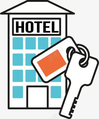 高档酒店住宿宾馆图标图标