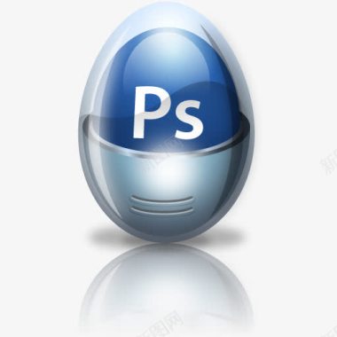 Photoshop软件AdobePhotoshop鸡蛋有光泽的图标图标