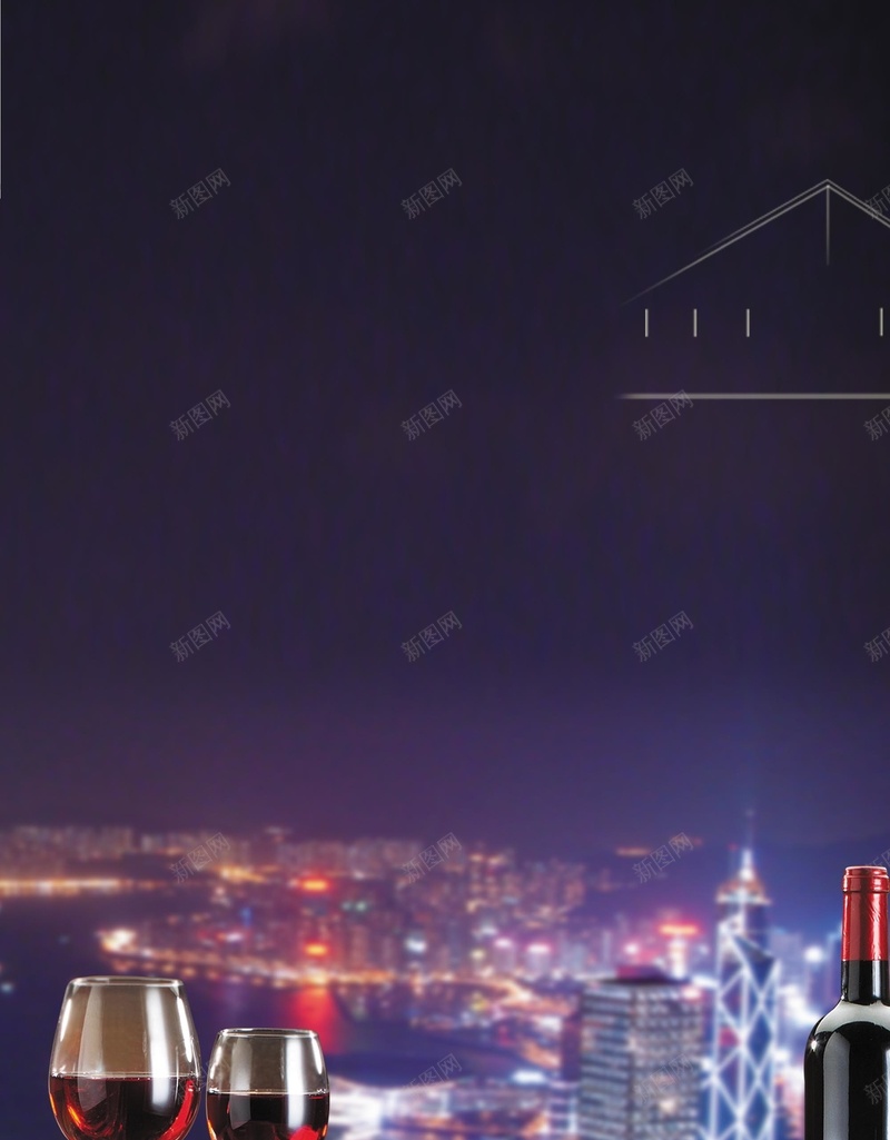 商务酒会红酒城市夜景psd设计背景_88icon https://88icon.com 商业 商务 城市 夜景 大气 灯红酒绿 红酒 酒会