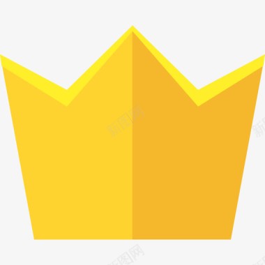 黄色几何皇冠卡通图标图标