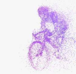 效果图后期人物骑自行车的水彩人物高清图片