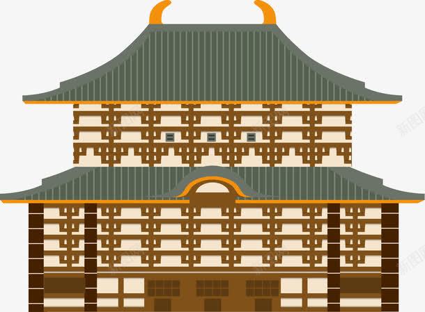 日本传统建筑png免抠素材_88icon https://88icon.com 扁平化 文化建筑 日本传统 服饰 矢量图案 鼓楼