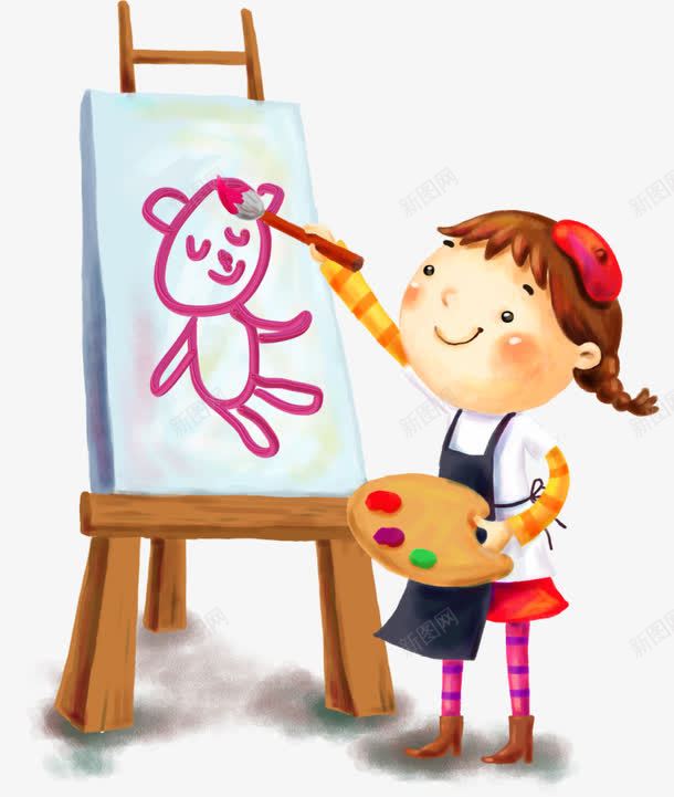 儿童绘画png免抠素材_88icon https://88icon.com 儿童 儿童画板 可爱 画板 画画 画笔 童趣 绘画 颜料