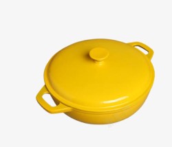 明黄色的汤锅素材