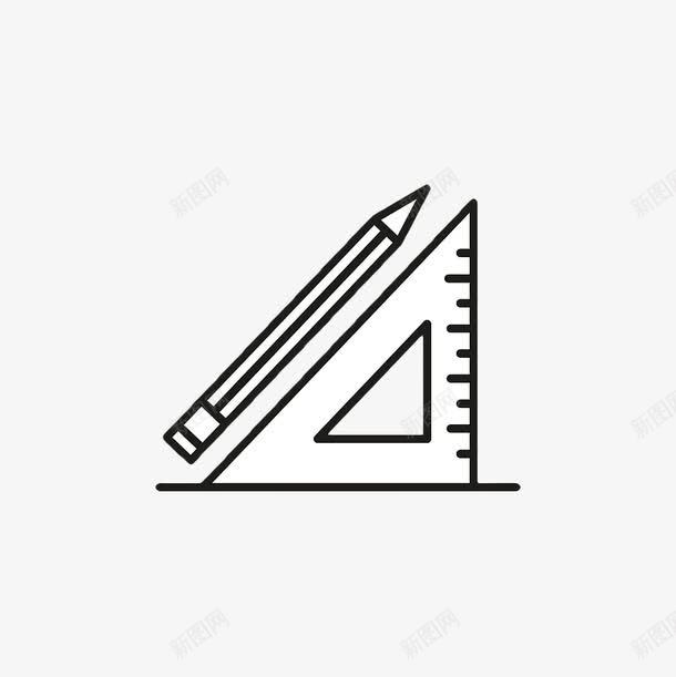 手绘三角尺png免抠素材_88icon https://88icon.com 三角尺 几何 尺子 尺寸 尺寸标注 手绘 检测 测量 线条 铅笔