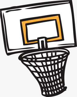 筐卡通手绘篮球框高清图片
