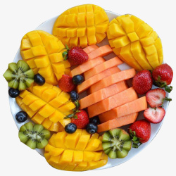 一盘水果一盘美味的水果盘高清图片