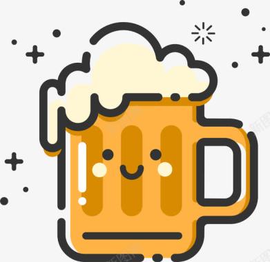 图标啤酒桶mbe风格卡通装饰啤酒图标矢量图图标