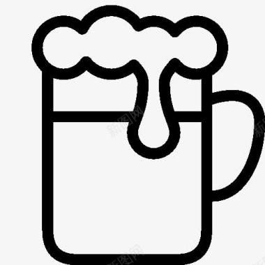 水花免抠食品啤酒图标图标