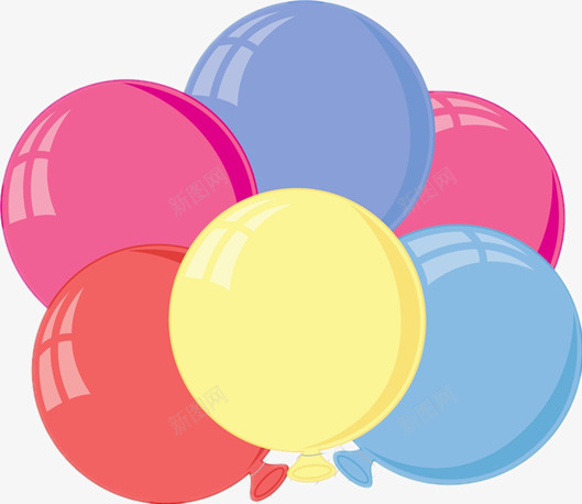 彩色的气球png免抠素材_88icon https://88icon.com 六个气球 圆气球 多彩气球 美丽