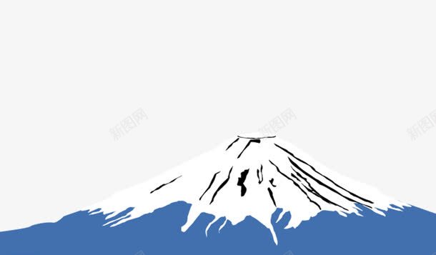 卡通可爱富士山png免抠素材_88icon https://88icon.com 卡通 富士山 文化 日本 美丽的富士山 蓝色