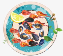 鱼虾贝类水生物海鲜食材高清图片