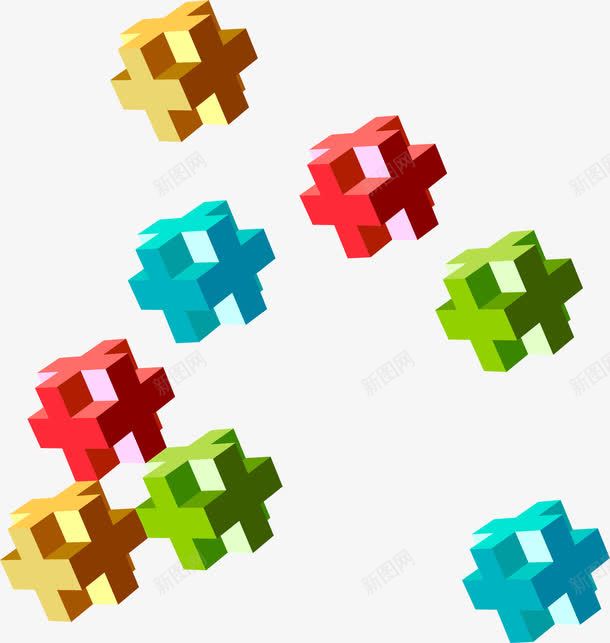 俄罗斯方块png免抠素材_88icon https://88icon.com 俄罗斯方块 几何结构 彩色方块 矢量素材 立体几何