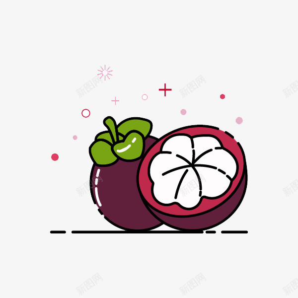 紫色的山竹mbe风格png免抠素材_88icon https://88icon.com mbe风格 好吃 山竹 水果 紫色的 美味的