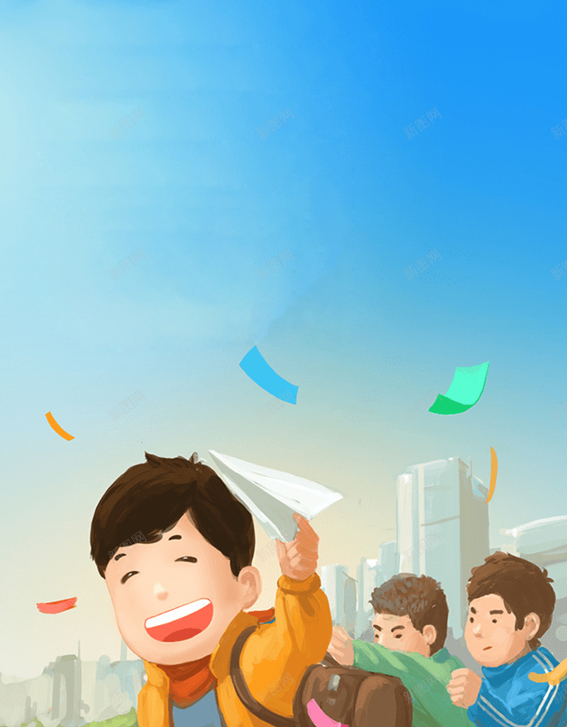 卡通H5背景jpg设计背景_88icon https://88icon.com H5 H5背景 h5 卡通 学校 小学生 彩色 手绘 童趣