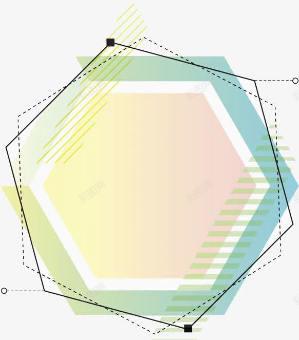 卡通六棱形png免抠素材_88icon https://88icon.com 剪纸 卡通手绘 水彩画 装饰图案 颜色