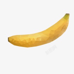 多边形黄色香蕉素材