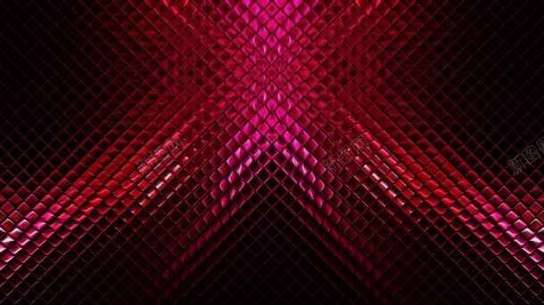 创意元素几何形状红色光效叠加背景
