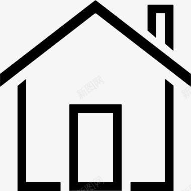简约房子房屋建筑的轮廓图标图标