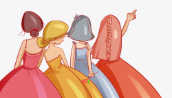三八女生节装饰主题人物插画背景素材