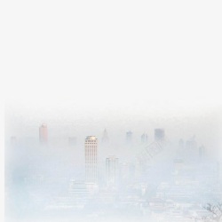 雾霾城市空气污染素材