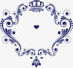婚礼皇冠皇冠花纹爱心logo矢量图图标高清图片