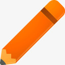 铅笔黄橙色的谷歌png免抠素材_88icon https://88icon.com pencil 铅笔