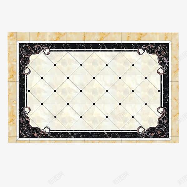 欧式花纹地板砖png免抠素材_88icon https://88icon.com 产品实物 格子地板 渐变 黑白