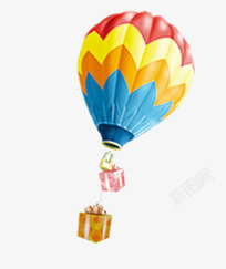 创意合成卡通热气球造型效果素材