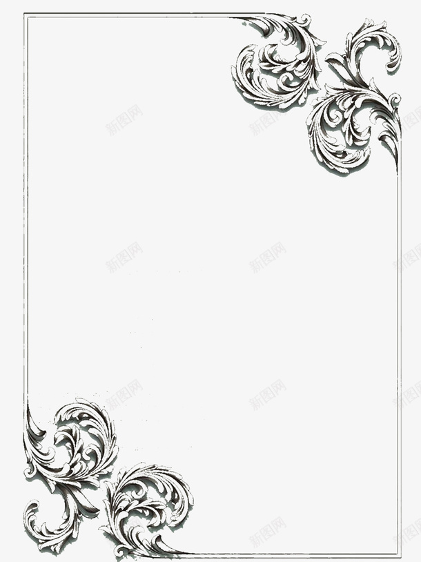 简约欧式花边转角装饰png免抠素材_88icon https://88icon.com 欧式 纹理 花边 转角花纹