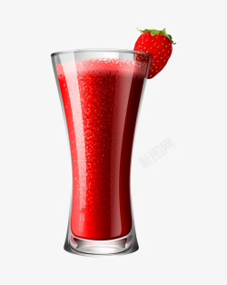 果汁效果图杯子里面的草莓汁高清图片