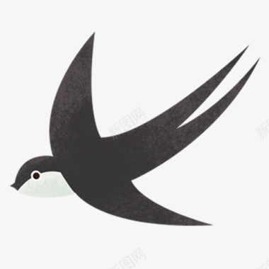 动物黑色简约装饰燕子图标图标