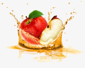 水果与果汁png免抠素材_88icon https://88icon.com 果汁 水花四溅 液体 苹果 黄色