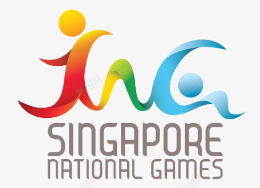 彩色条纹免费下载手绘体育新加坡运动会会徽图标免图标