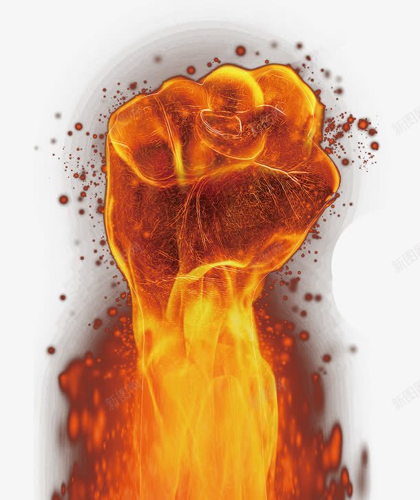 火焰拳头png免抠素材_88icon https://88icon.com 企业 拳头 文化 火焰