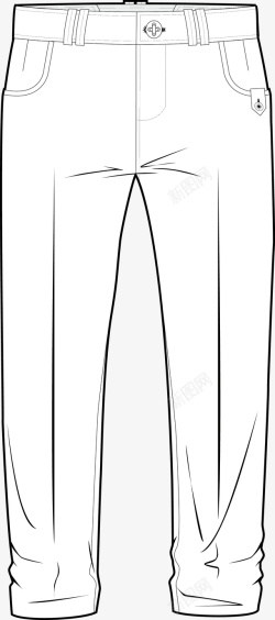 长裤PNG素材休闲长裤线条图矢量图高清图片