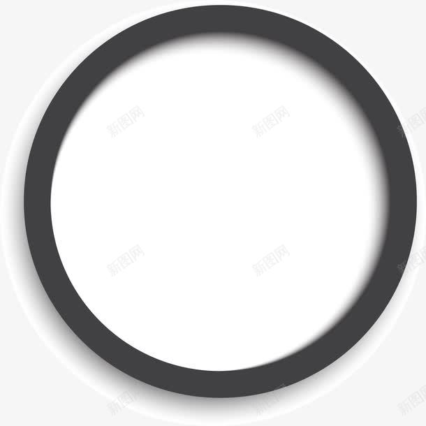 手绘黑色圆环png免抠素材_88icon https://88icon.com 圆圈 圆环 小清新 手绘 渐变 简约 阴影 黑色