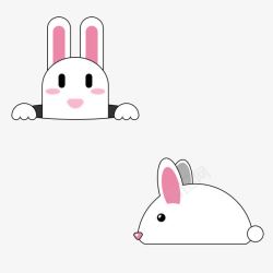 可爱手绘漫画兔子玉兔中秋素材
