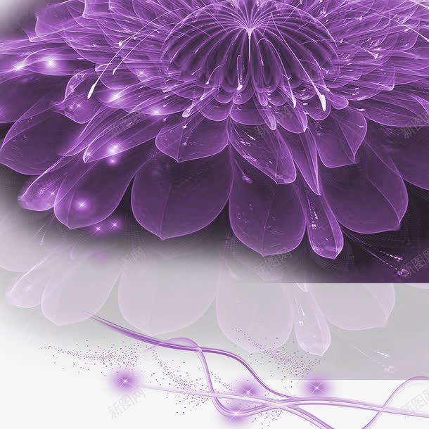 紫色星空图png免抠素材_88icon https://88icon.com 星空 紫色 线条 花
