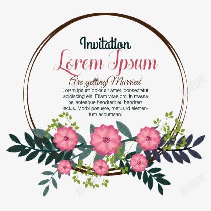 花圈邀请函矢量图eps免抠素材_88icon https://88icon.com 唯美婚庆 唯美邀请函 婚礼邀请函 文本邀请函 矢量图 花环邀请卡 请柬 邀请函设计