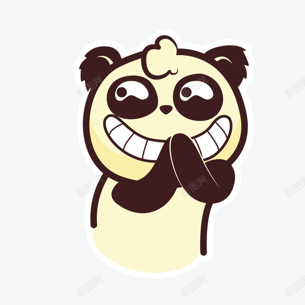 熊猫坏笑表情png免抠素材_88icon https://88icon.com 卡通 可爱动物 坏笑表情 奸诈的表情 熊猫 背景装饰