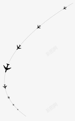 飞行路线飞机飞行图标高清图片